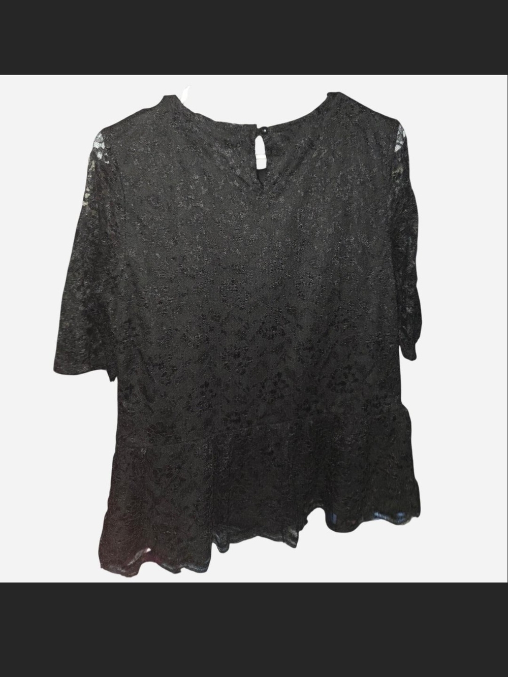 Alyx Black Lace Peplum Blouse
